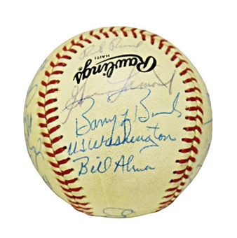 1986 Pittsburgh Pirates Team Signed Baseball w/ Barry Bonds Rookie Signature